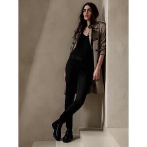 Banana Republic Women's Skinny Leg Sloan Dress Pant Stretch Black Size 10